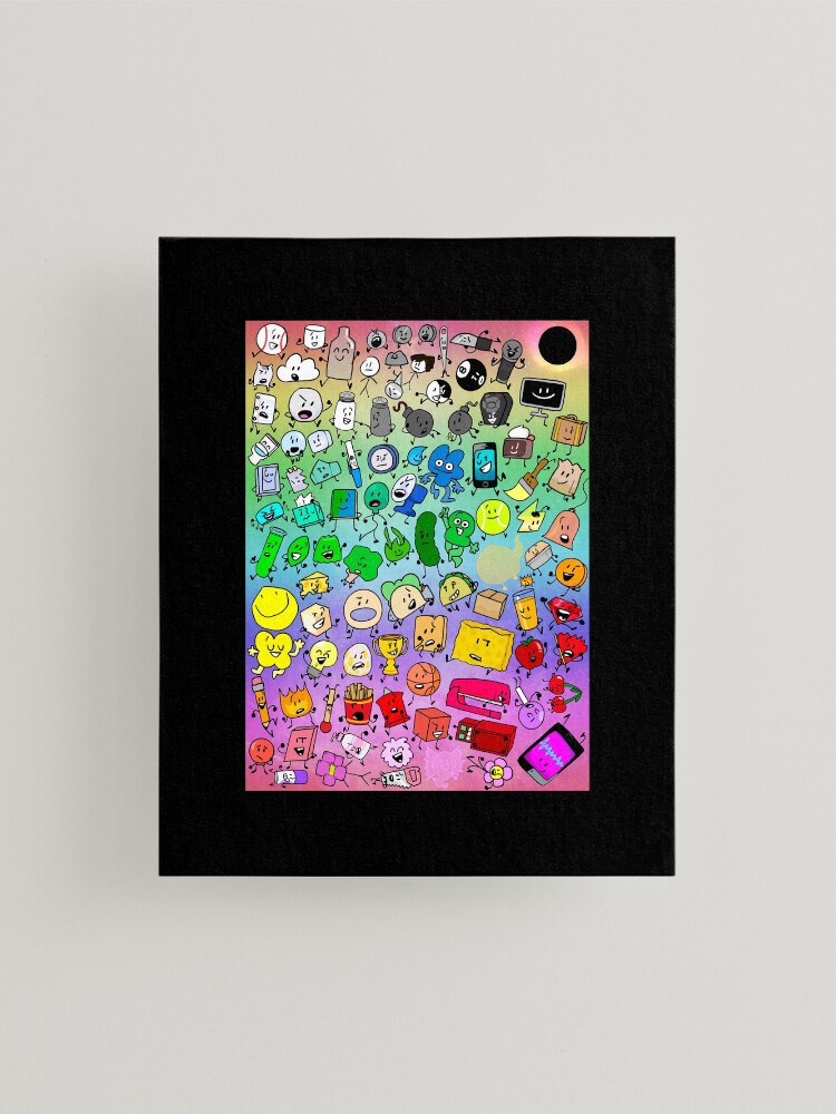 BFDI Inanimate Insanity All Characters (Rainbow) Poster for Sale by  MsBonnie