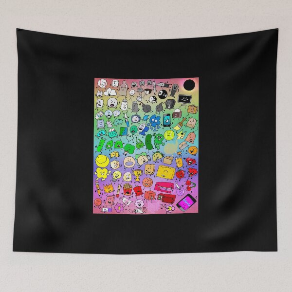 Item preview, BFDI Inanimate Insanity All Characters (Rainbow) designed and sold by MsBonnieArt.
