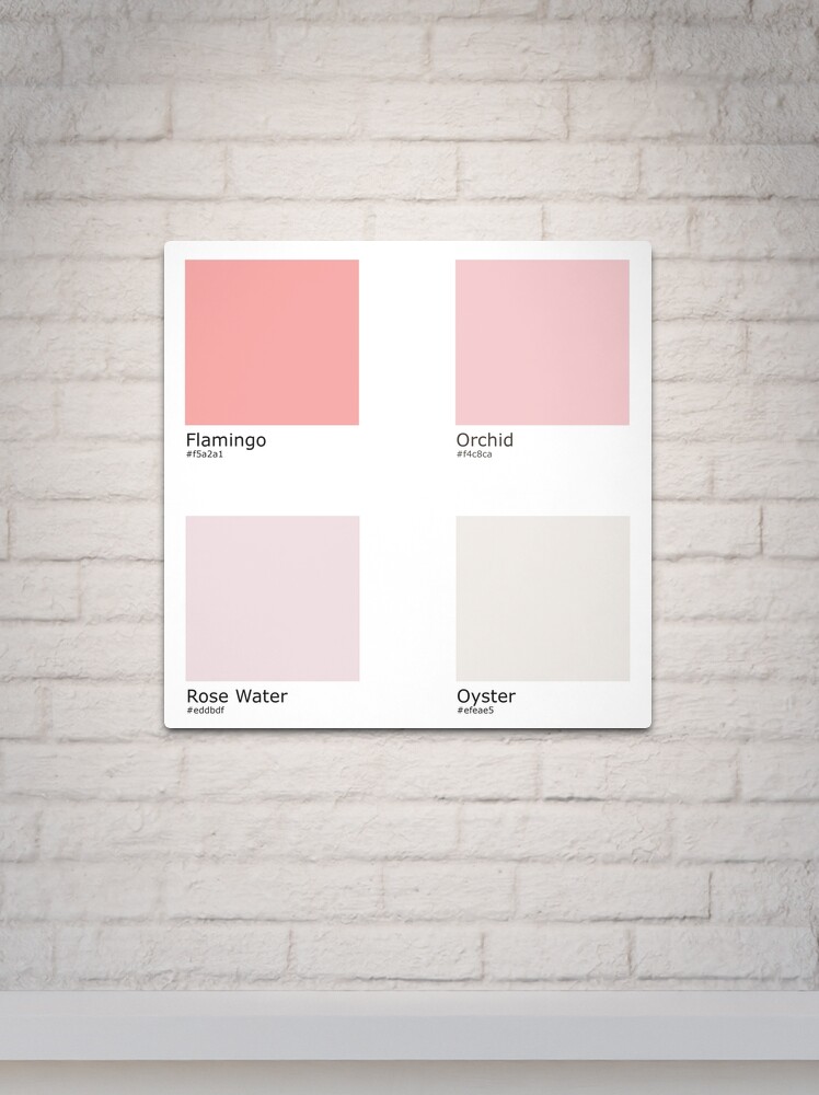 pink aesthetic color palette color swatch | Metal Print