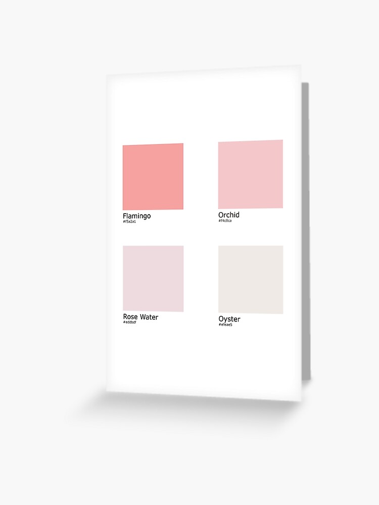 pink aesthetic color palette color swatch | Greeting Card