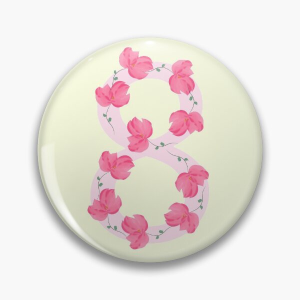 Item preview, Greeting card with the number 8 decorated with flowers designed and sold by barskayaelenka.