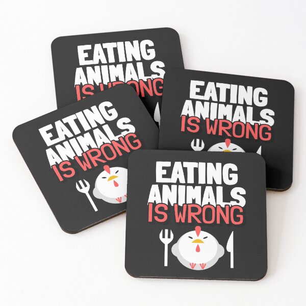 Item preview, Eating Animals Is Wrong designed and sold by curledup-cat.