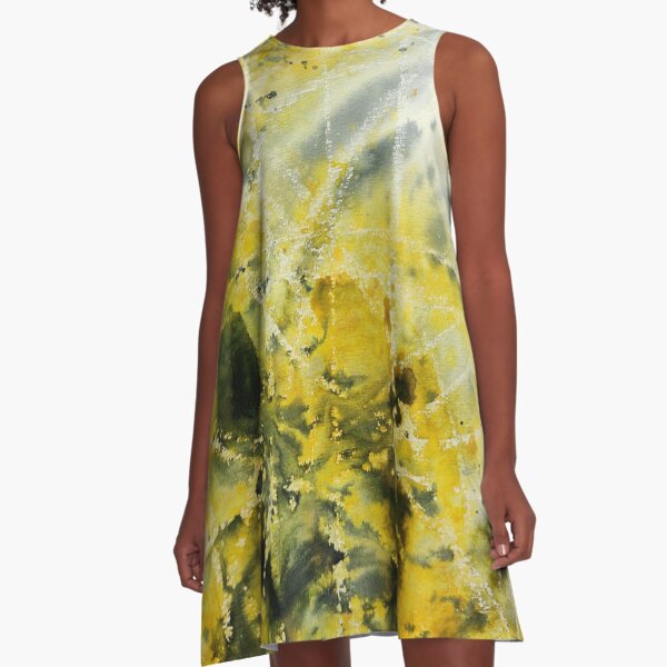 Lemon Splash A-Line Dress