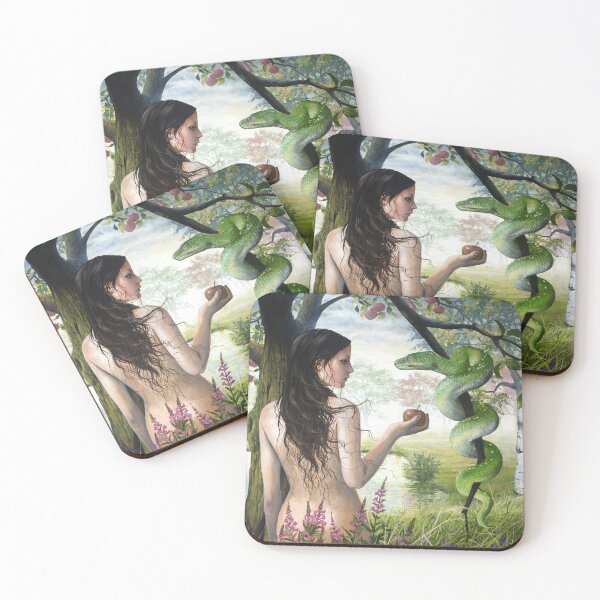 Item preview, Eve and the Serpent in the Garden of Eden Acrylic Painting designed and sold by Debbie Clark.