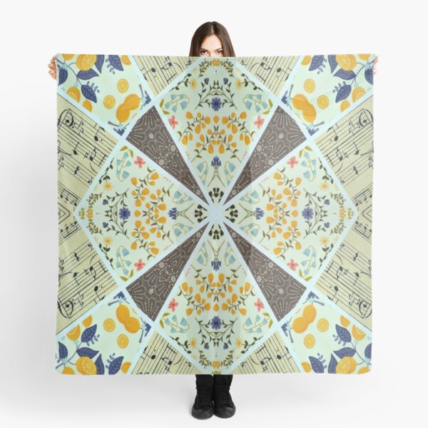 Item preview, Sheet Music Ephemera and Floral Tiles Kaleidoscope - Medallion designed and sold by AlteredAtelier.