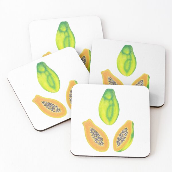 Item preview, Three Papaya - Coloured Pencil Drawings designed and sold by MikkiDashDesign.