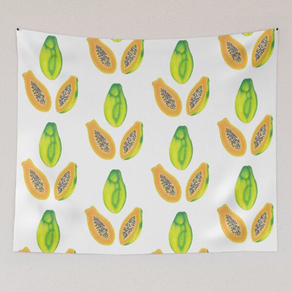 Artikelvorschau, Drei Papaya - Buntstiftzeichnungen entworfen und verkauft von MikkiDashDesign.
