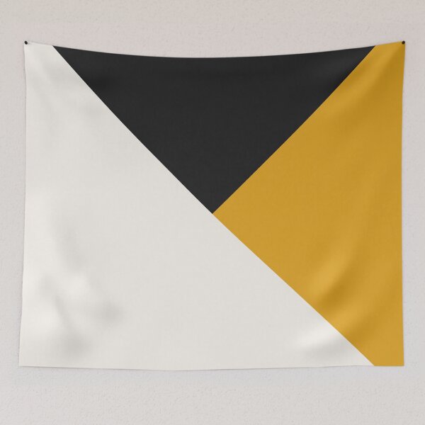 Item preview, Tricolor Geometry Charcoal Yellow designed and sold by La Chic.