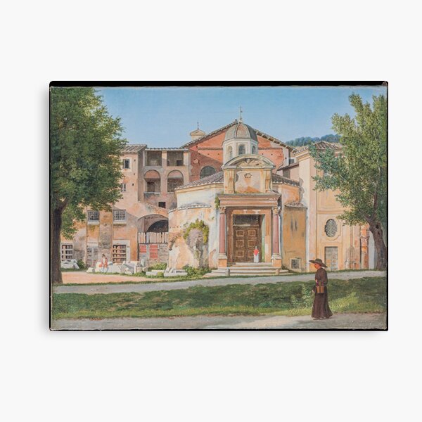 A Section of the Via Sacra, Rome (The Church of Saints Cosmas and Damian) Canvas Print