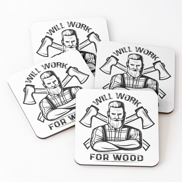 Item preview, Will Work For Wood | Funny Woodworker Carpenter designed and sold by bdmart33.