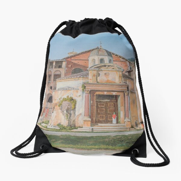 A Section of the Via Sacra, Rome (The Church of Saints Cosmas and Damian) Drawstring Bag