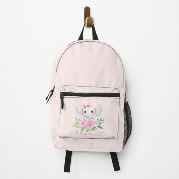 Item preview, Baby Elephant With Bow and Flowers designed and sold by BellaNora.