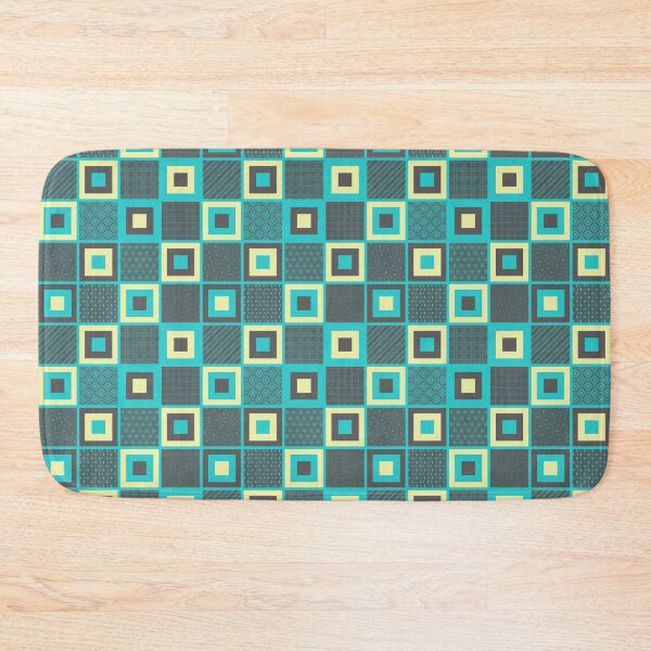 Item preview, Yellow gray and blue Faux Patchwork designed and sold by PatternLady.