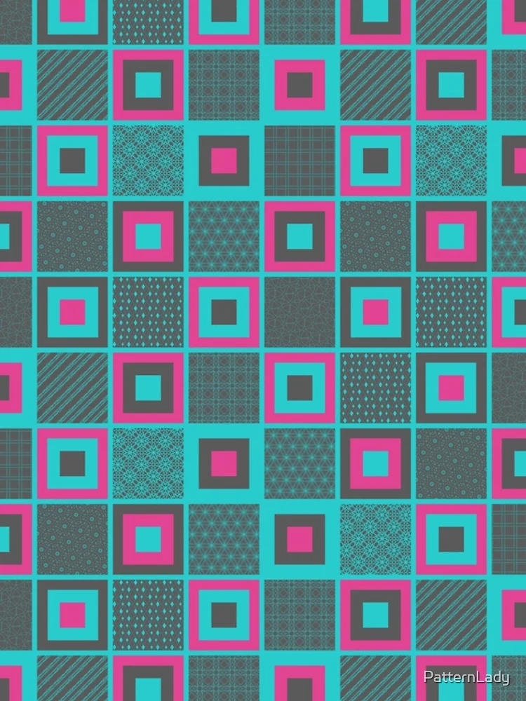 Thumbnail 4 of 4, iPhone Case, faux patchwork designed and sold by PatternLady.