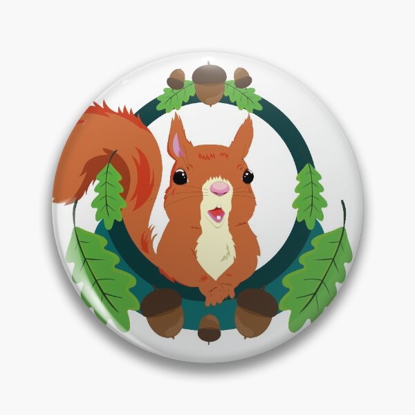 Artikelvorschau, Rotes Eichhörnchen Abzeichen entworfen und verkauft von TokkiJess.