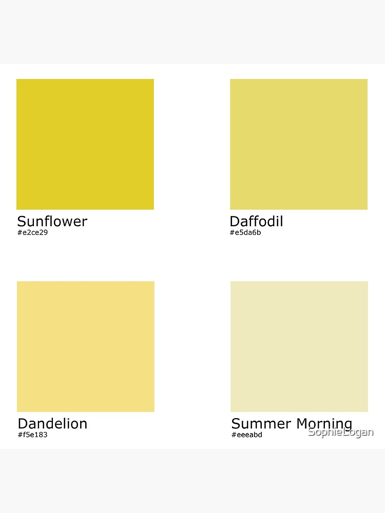 Yellow color palette color swatch | Poster
