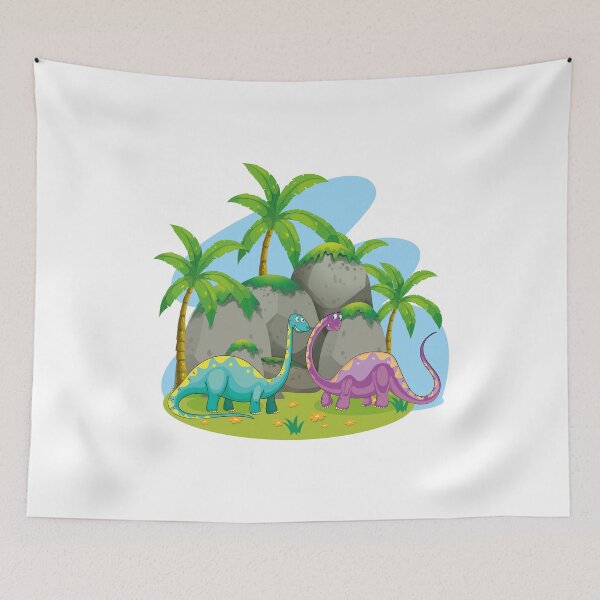 Item preview, Long Neck Dino Two Dinosaur enjoying Nature In Jurrassic Park. designed and sold by ART-SOUF.