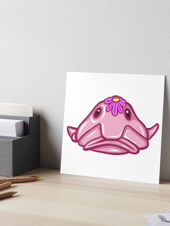 This is my happy face - blob fish Art Board Print for Sale by  BumbleBearArtUK