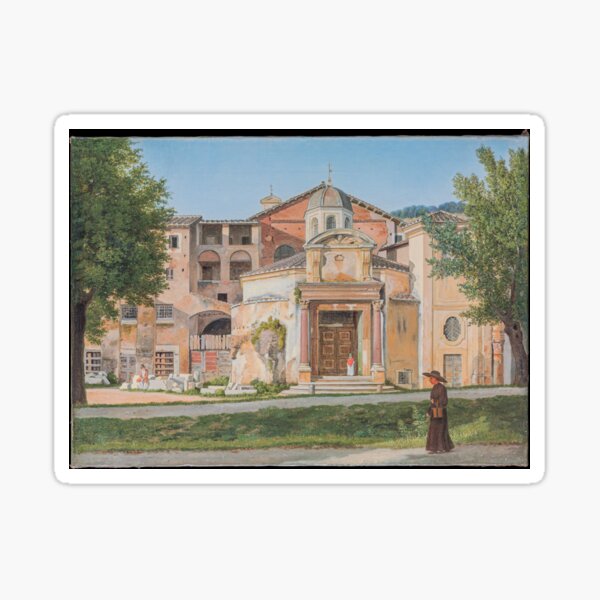 A Section of the Via Sacra, Rome (The Church of Saints Cosmas and Damian) Sticker