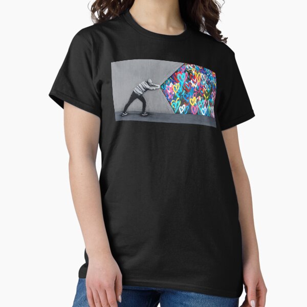 Item preview, Behind The Curtain Graffiti Hearts Spray Paint Art designed and sold by WE-ARE-BANKSY.