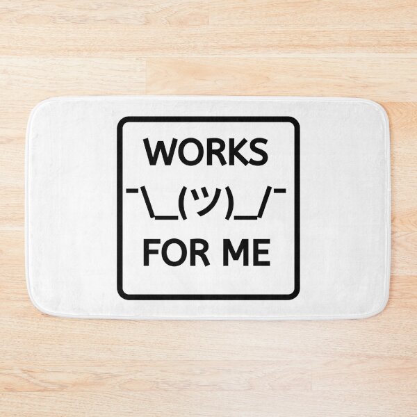 Item preview, Emoji Shrug Works For Me Black designed and sold by SpiffyD.