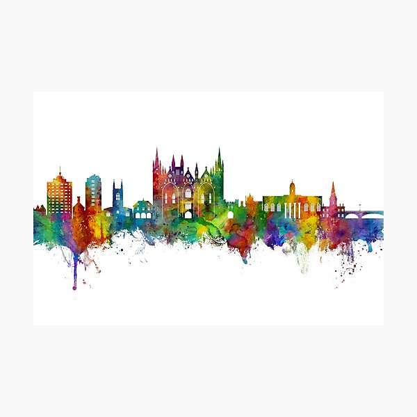 Item preview, Peterborough England Skyline designed and sold by ArtPrints.