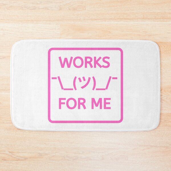 Item preview, Emoji Shrug Works For Me Pink designed and sold by SpiffyD.