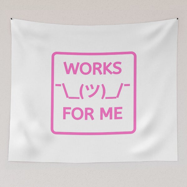Item preview, Emoji Shrug Works For Me Pink designed and sold by SpiffyD.