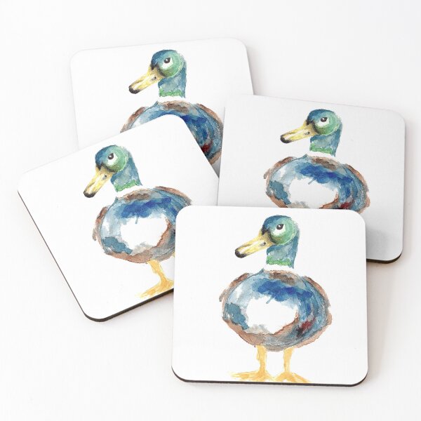 Item preview, Fuzzy Duck in Watercolour designed and sold by Julie Pickering.
