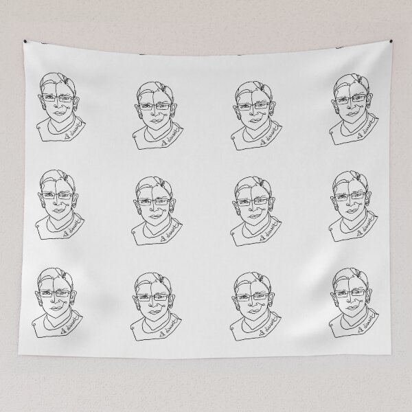Item preview, Transparent RBG Line art Ruth Bader Ginsburg designed and sold by Mari Eboli.