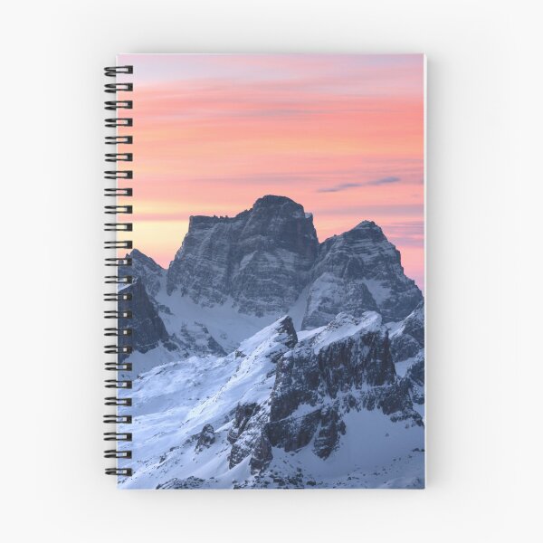 Item preview, Blue and pink snow mountain sunset designed and sold by RRdesigned.