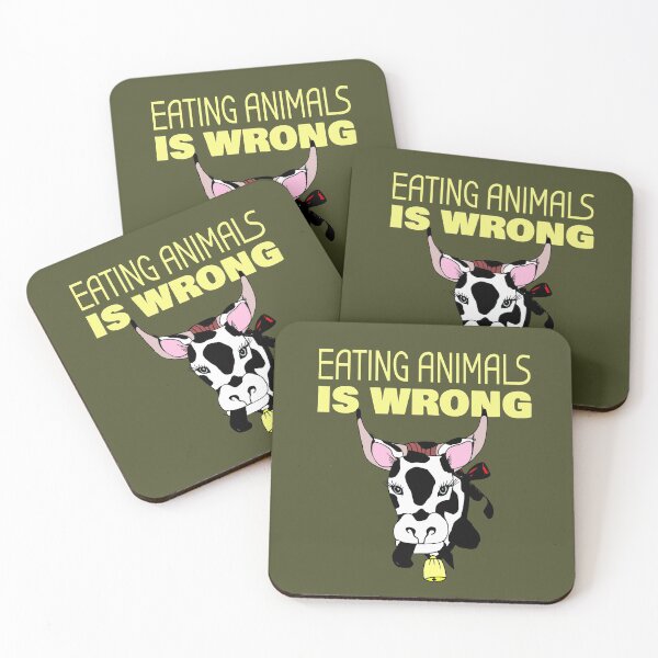 Item preview, Eating Animals Is Wrong designed and sold by curledup-cat.