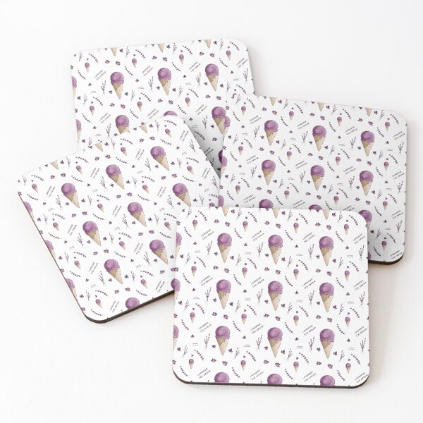 Item preview, Lavender and ice cream pattern designed and sold by Aksena.