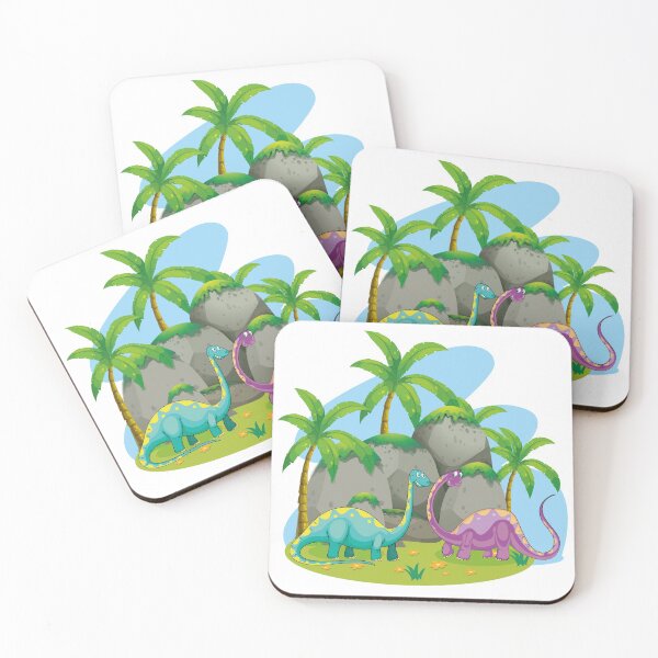 Item preview, Long Neck Dino Two Dinosaur enjoying Nature In Jurrassic Park. designed and sold by ART-SOUF.