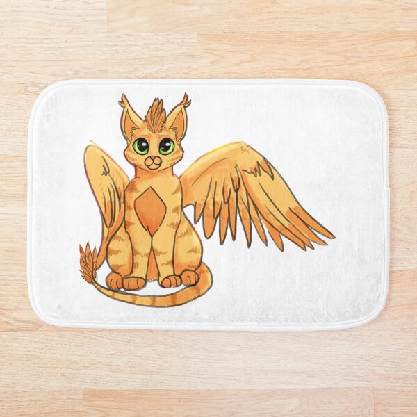 Winged Phoenix Cat Bath Mat