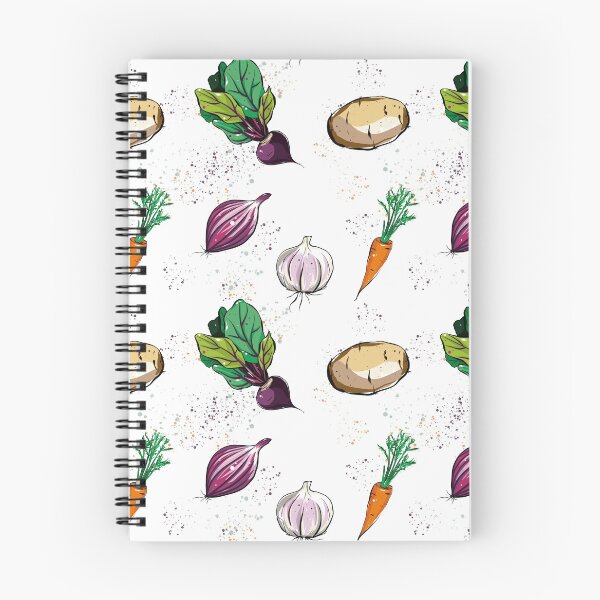 Item preview, pattern with carrots, potatoes, beets, garlic and onions designed and sold by Aksena.