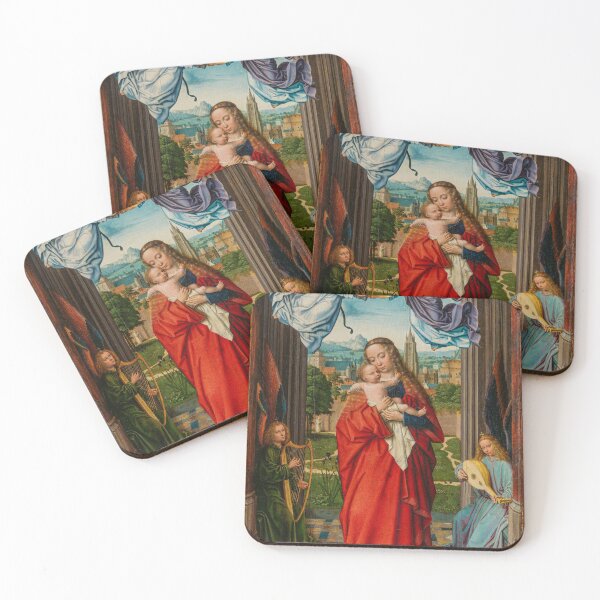 Item preview, Virgin and Child with Four Angels designed and sold by AsaBloom.