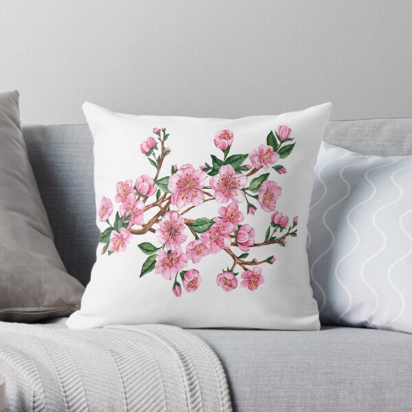 Wild flowers pattern Throw Pillow