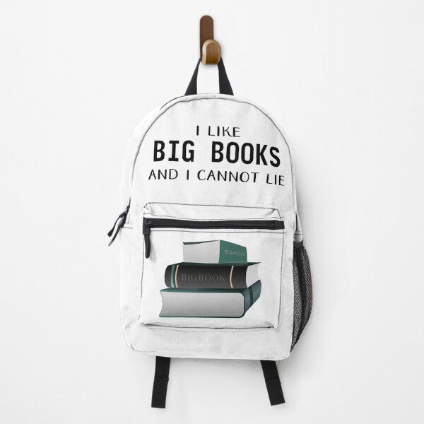Item preview, I like big books and I cannot lie - funny book lovers quote for a book worm. Classic colours - white designed and sold by Caroline Laursen.