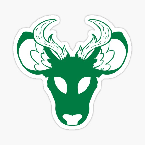 Green Deer Sticker