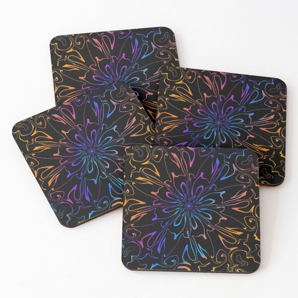 Item preview, Rainbow Glitter Ornament On Black designed and sold by Lucky-Town-Art.