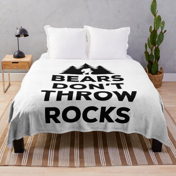 Item preview, Bears Don't Throw Rocks - Bigfoot Design designed and sold by HalpinDesign.