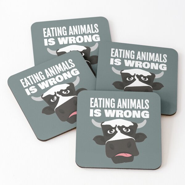 Item preview, Eating Animals Is Wrong designed and sold by curledup-cat.