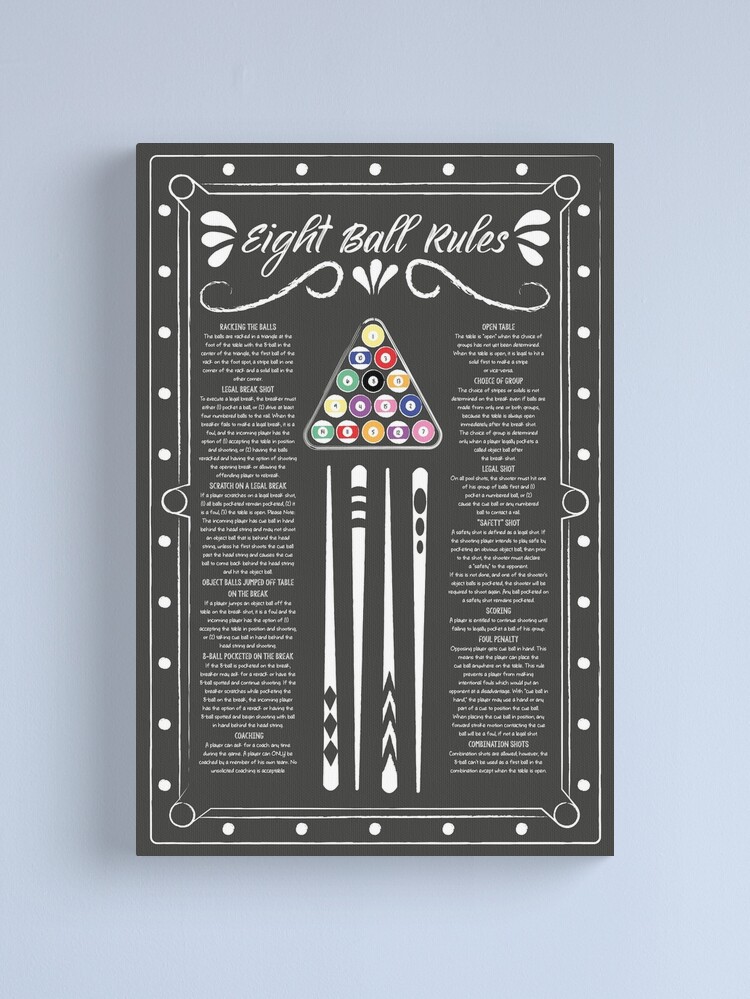 8-ball rules poster Magnet for Sale by Courtney Nicholls