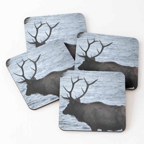 Item preview, Elk Crossing a River in Yellowstone National Park designed and sold by l-n-designs.