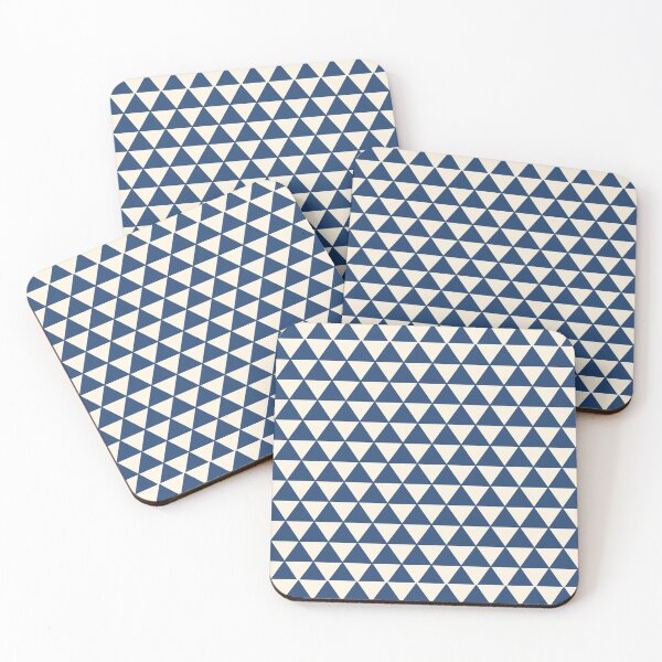 Item preview, Japanese Uroko Geometric Triangle Blue and White designed and sold by koovoxdogs.