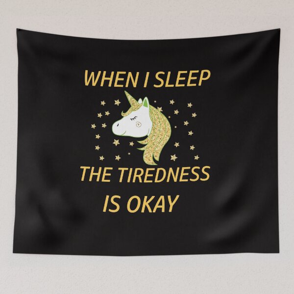 Item preview, Funny sleeping saying unicorn designed and sold by Imutobi.