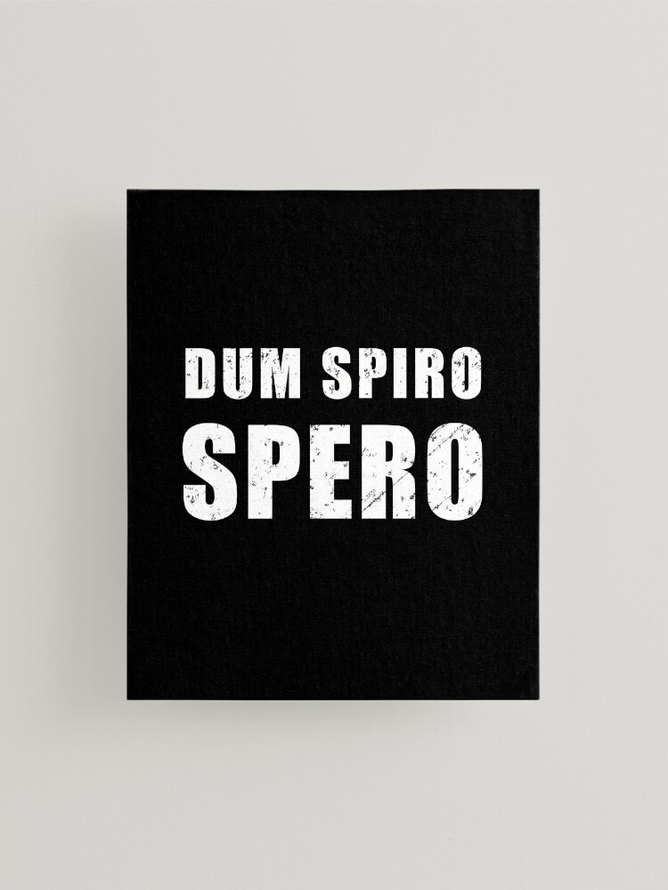 Dum Spiro Spero - Latin phrase meaning While I Breathe, I Hope Hardcover  Journal for Sale by Be-A-Warrior