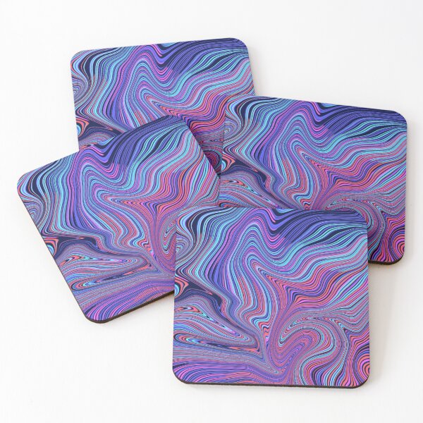 Item preview, illusion blue, purple and pink paint swirl marbling designed and sold by The Red Shop.