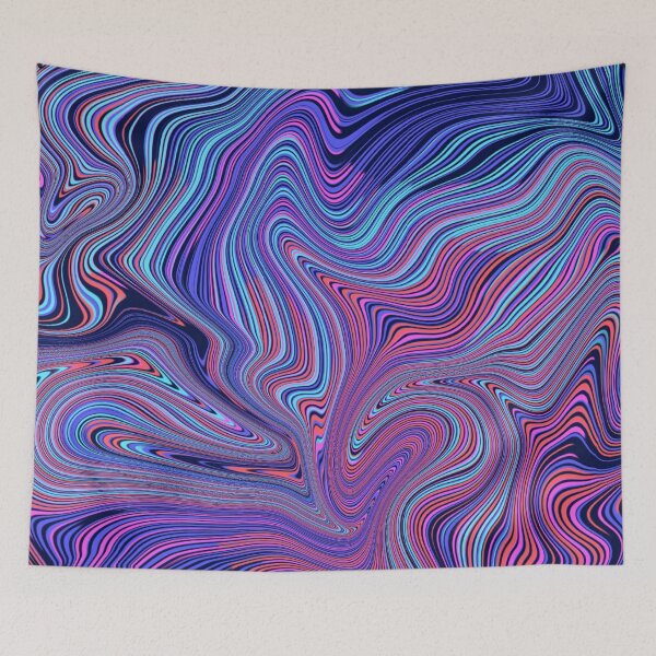 Item preview, illusion blue, purple and pink paint swirl marbling designed and sold by The Red Shop.